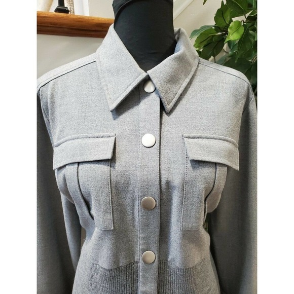 Liz Claiborne Women's Gray Polyester Collared Long Sleeve Casual Jacket 12 - Picture 2 of 12
